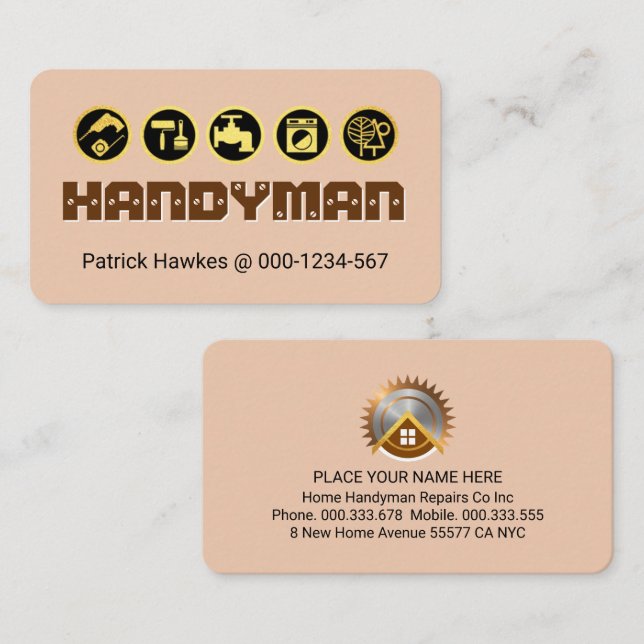 Tarjeta De Visita Herramientas creativas de MANITAS  (Anverso / Reverso)