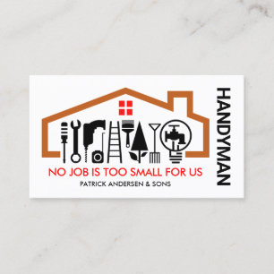 Tarjeta De Visita Herramientas Creativas de Mano de Obra para Techos