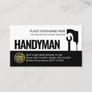 Tarjeta De Visita Herramientas creativas de taladro llave inglesa pa