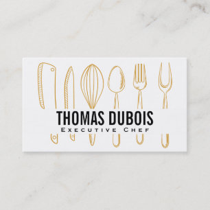 Tarjeta De Visita Herramientas culinarias de cocina