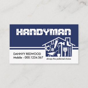 Tarjeta De Visita Herramientas de Almacén de Mano de Obra Servicio d