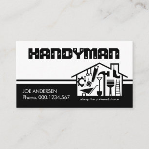Tarjeta De Visita Herramientas de Almacén de Mano de Obra Servicio d