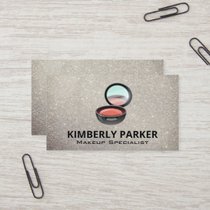 Tarjeta De Visita Herramientas de Artista de Maquillaje   Brillo   C