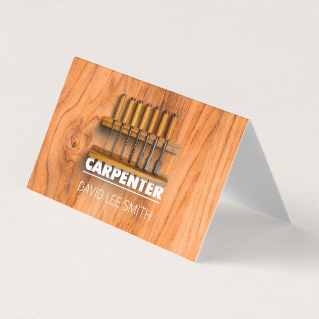 Tarjeta De Visita Herramientas de carpintería profesional (Anverso)
