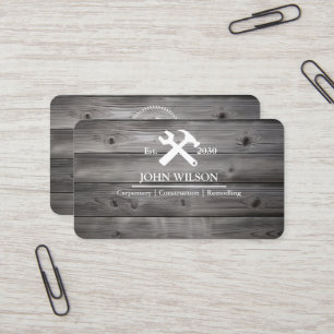 Tarjeta De Visita Herramientas de carpintero constructor profesional