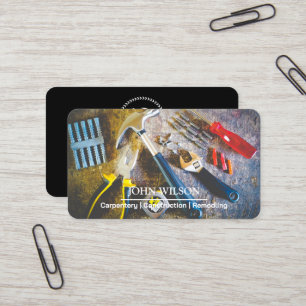 Tarjeta De Visita Herramientas de carpintero constructor profesional