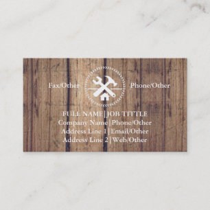 Tarjeta De Visita Herramientas de carpintero de generador profesiona