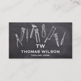 Tarjeta De Visita Herramientas de carpintero de mano de construcción