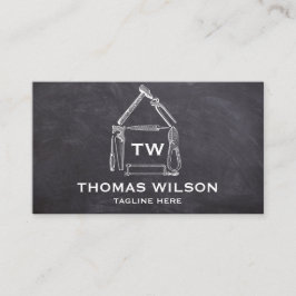 Tarjeta De Visita Herramientas de carpintero de mano de construcción