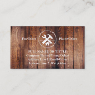 Tarjeta De Visita Herramientas de carpintero de Professional Builder