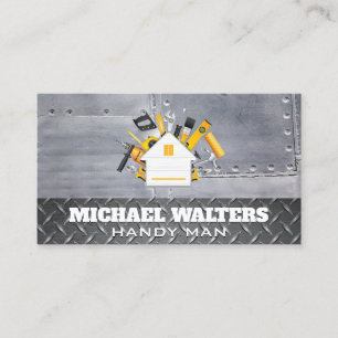 Tarjeta De Visita Herramientas de cartón Rivetas de placas de acer