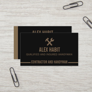 Tarjeta De Visita Herramientas de Construcción de Carpintero Manitas