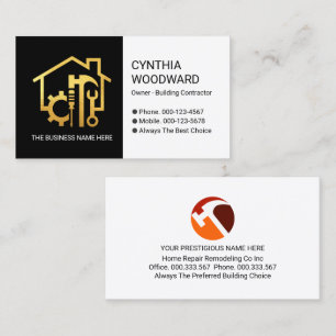 Tarjeta De Visita Herramientas de construcción de fontanero Retro Go