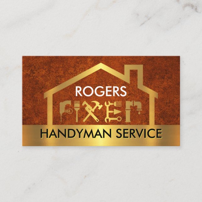 Tarjeta De Visita Herramientas de construcción para el hogar (Anverso)