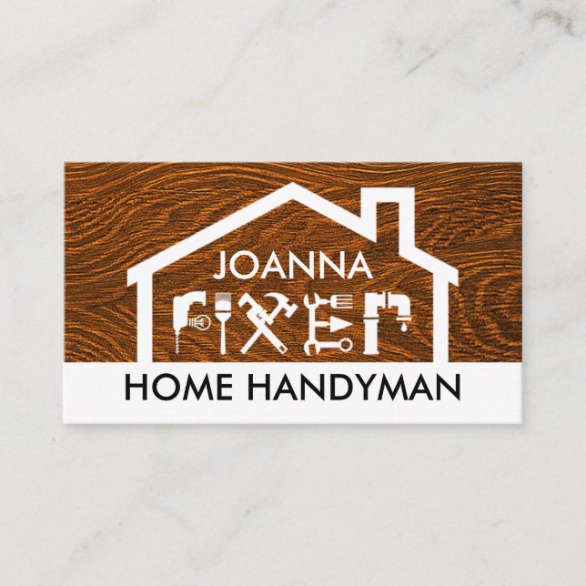 Tarjeta De Visita Herramientas de construcción para el hogar (Anverso)