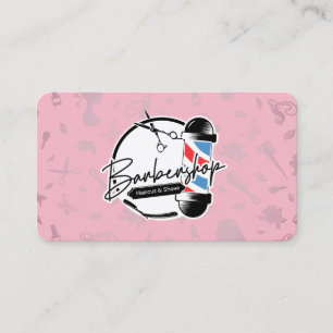 Tarjeta De Visita Herramientas de corte de pelo de barbería Tijera