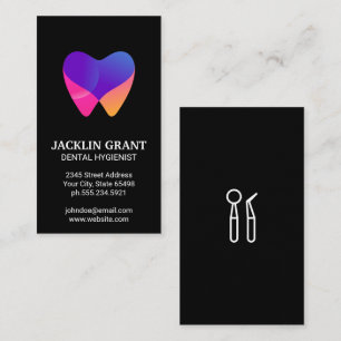 Tarjeta De Visita Herramientas de dentista   Icono moderno de diente