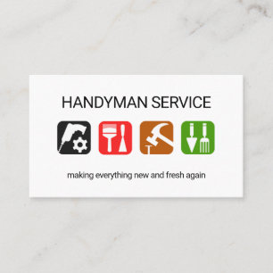 Tarjeta De Visita Herramientas de diseño para reparación del hogar P