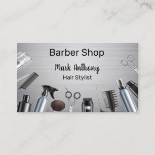 Tarjeta De Visita Herramientas de Estilismo de Cabello Barbería Esti