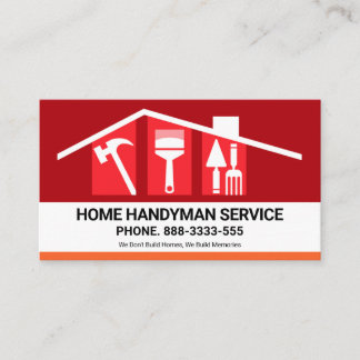 Tarjeta De Visita Herramientas de Handman en la azotea de la constru