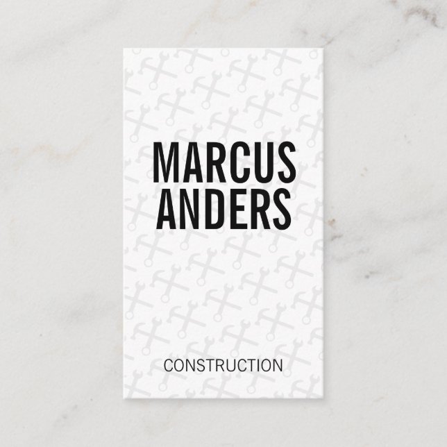 Tarjeta De Visita Herramientas de hardware (Anverso)