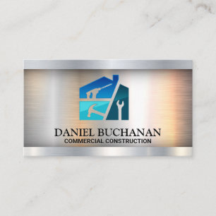 Tarjeta De Visita Herramientas de hardware   Collar azul carpintero 