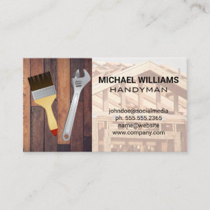 Tarjeta De Visita Herramientas de Hardware Hombre de mantenimiento