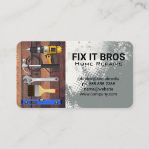 Tarjeta De Visita Herramientas de Hardware Hombre de mantenimiento