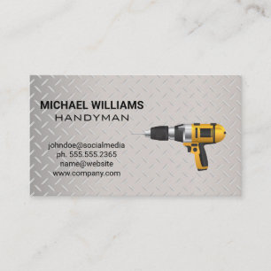 Tarjeta De Visita Herramientas de Hardware Hombre Mano Hábil Tal