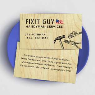 Tarjeta De Visita Herramientas de hombre para todo de construcción, 