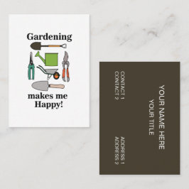 Tarjeta De Visita Herramientas de jardinería Jardinería