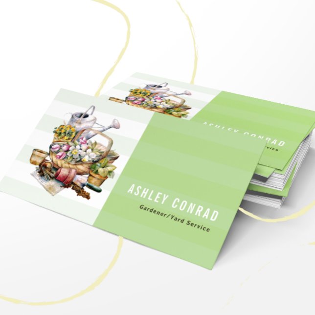 Tarjeta De Visita Herramientas de jardinería retro de la época (Subido por el creador)