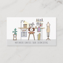 Tarjeta De Visita Herramientas De La Seamstress Comercial Tailor