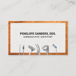 Tarjeta De Visita Herramientas de limpieza dental Odontología