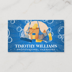 Tarjeta De Visita Herramientas de limpieza   Soap Bubbles