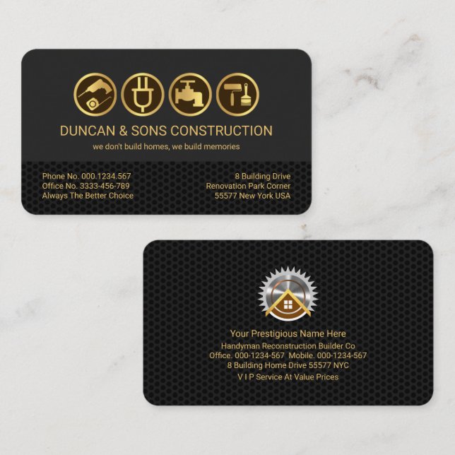 Tarjeta De Visita Herramientas de maniquí para capas de malla de col (Anverso / Reverso)