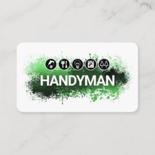 Tarjeta De Visita Herramientas de Manitas Salpicadura de Pintura Ver