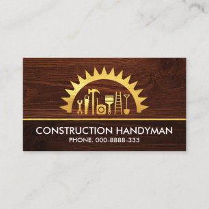Tarjeta De Visita Herramientas de mano de Golden Saw Timber