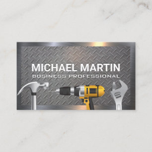 Tarjeta De Visita Herramientas de mano de hardware Metalizado con
