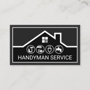 Tarjeta De Visita Herramientas de Mano de Marco de Construcción Crea