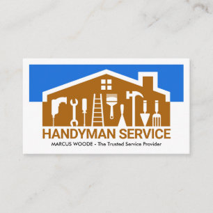 Tarjeta De Visita Herramientas de Mano de Obra para Edificios en Azo