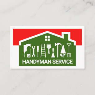 Tarjeta De Visita Herramientas de Mano de Obra para Techos de Edific