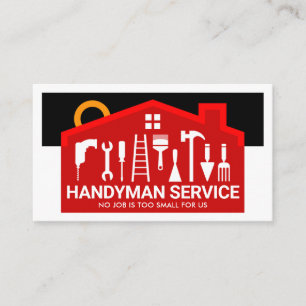 Tarjeta De Visita Herramientas de Mano de Obra para Techos de Edific