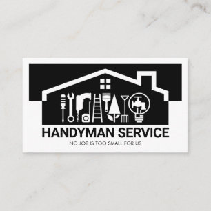 Tarjeta De Visita Herramientas de Mano de Obra para Techos de Edific