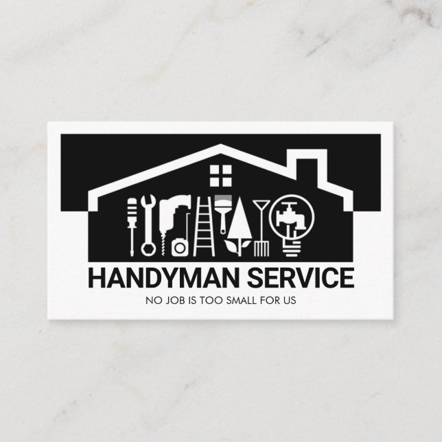 Tarjeta De Visita Herramientas de Mano de Obra para Techos de Edific (Anverso)