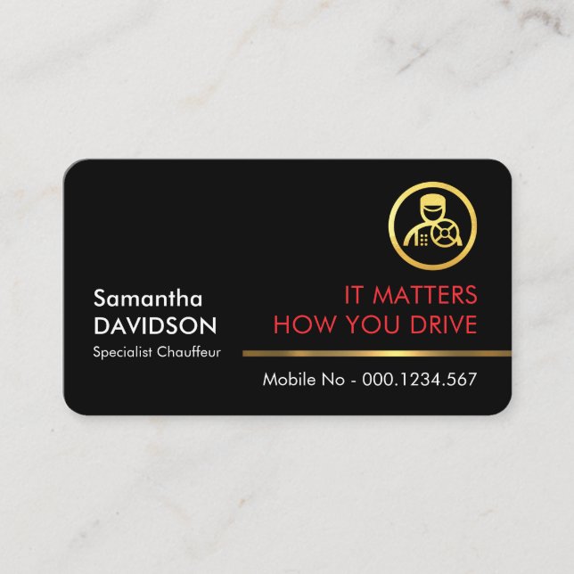 Tarjeta De Visita Herramientas de Mano de Oro con Estilo Profesional (Anverso)