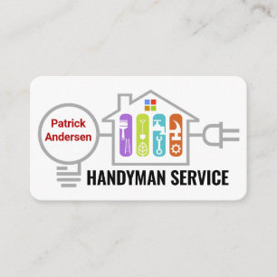 Tarjeta De Visita Herramientas de Mano de Reparación Dentro de la In