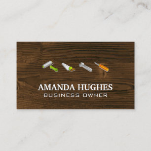 Tarjeta De Visita Herramientas de mano   Paneles de madera