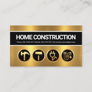 Tarjeta De Visita Herramientas de mano para la construcción de capa