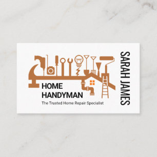 Tarjeta De Visita Herramientas de Mano Reparación de Techos Construc